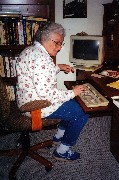Julia (Judy) Kish Dorrough learns use computer